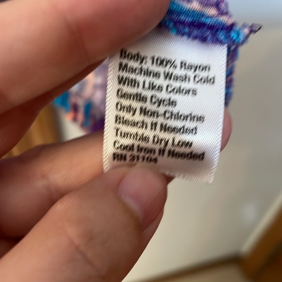 RED CAMEL UGC Girls Size Small purple Blue peacock long sleeve dress - Picture 7 of 13